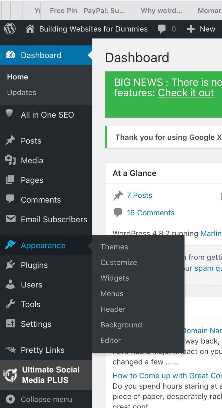 Creating, Blogging website - The First 3 Steps | Building Websites for ...