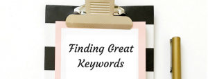 Finding keywords for blogposts