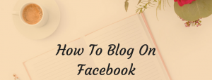 Using Facebook for your blog