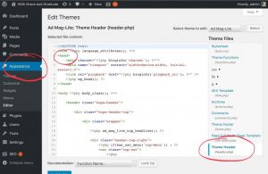 Where to Put HTMl Code For Webmaster Tools.