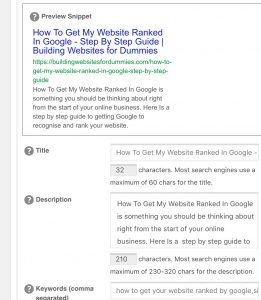 How To Get My Website Ranked In Google